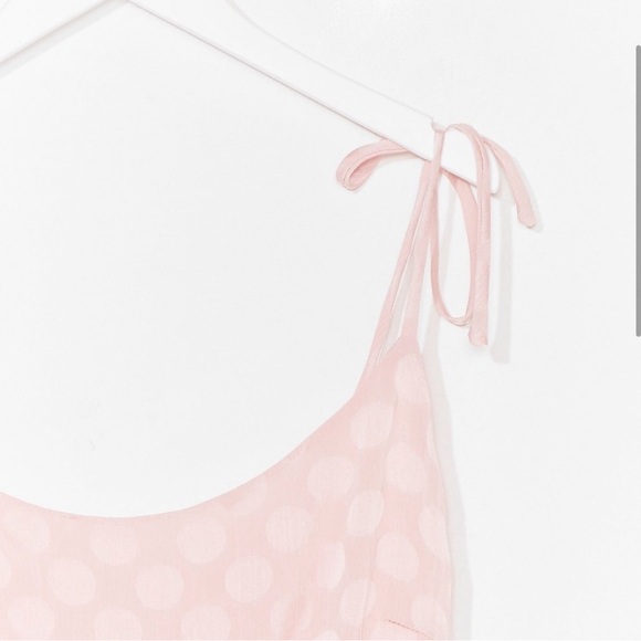 Jacquard Polka Dot Satin Mini Dress - Picture 2 of 9